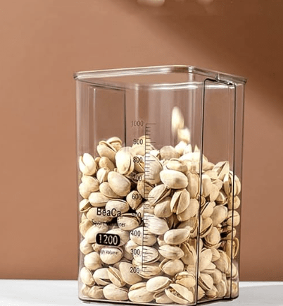 Kitchen Sealed Jar with Scale Multipurpose Food Grade Grain Food Storage Container 1800ml - Image 3